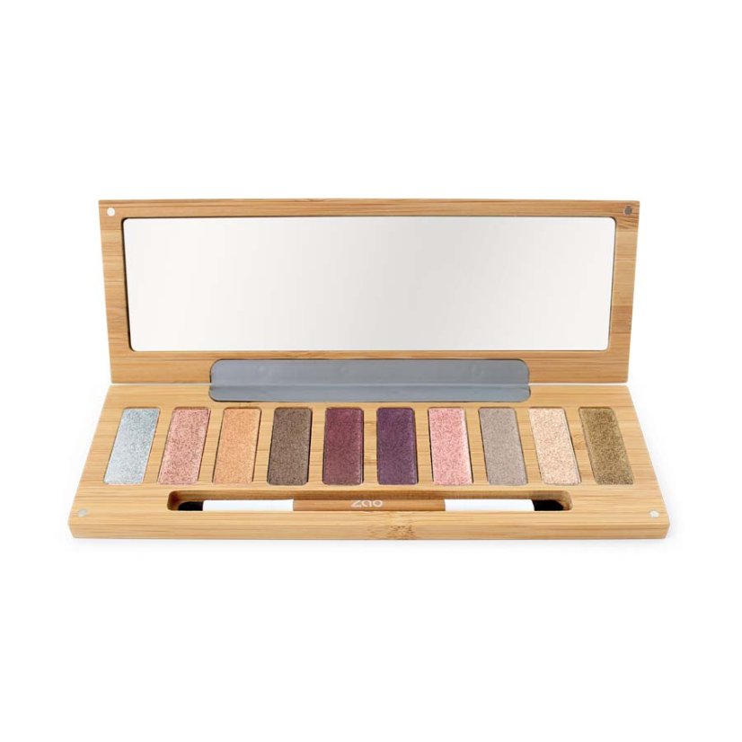 Bambusová paletka s 10 perleťovými očnými tieňmi