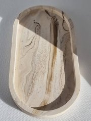 Oválna tácka Beige marble