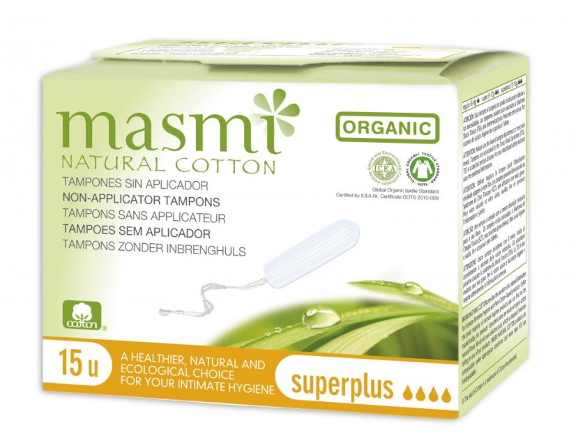 Tampóny Super plus z organickej bavlny