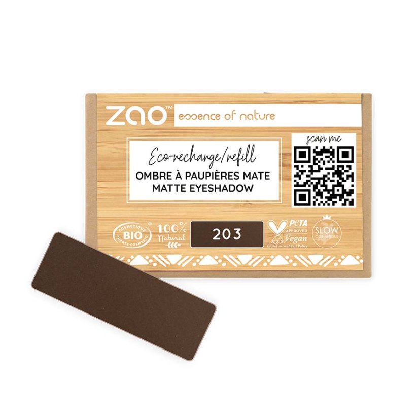 Obdĺžnikový matný očný tieň 203 Dark Brown - náplň