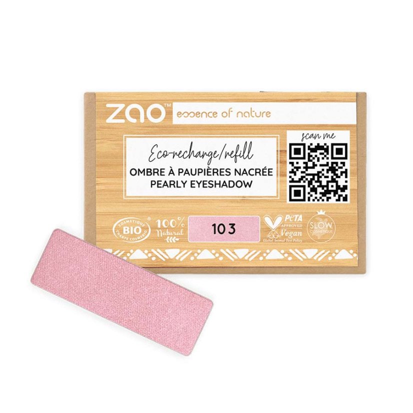 Obdĺžnikový perleťový očný tieň 103 Old pink - náplň