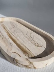 Oválna tácka Beige marble