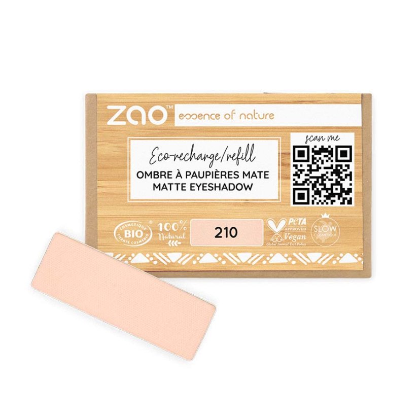 Obdĺžnikový matný očný tieň 210 Peachy pink - náplň