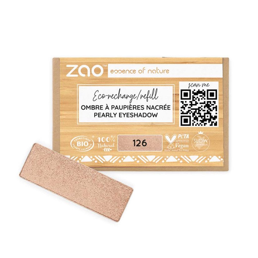 Obdĺžnikový perleťový očný tieň 126 Golden petal - náplň