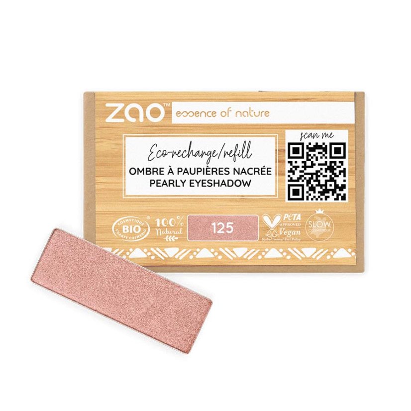 Obdĺžnikový perleťový očný tieň 125 Sunshiny pink - náplň