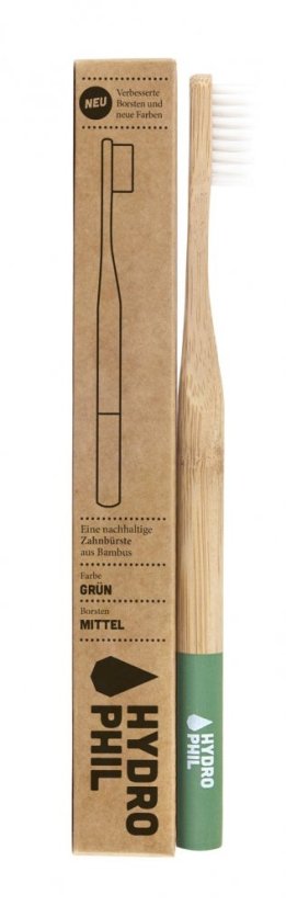 Bambusová zubná kefka Medium zelená