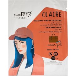Textilná maska pre mastnú pleť CLAIRE Career Girl