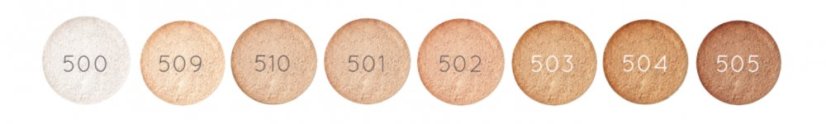 Hodvábny minerálny make-up 505 Vzorka